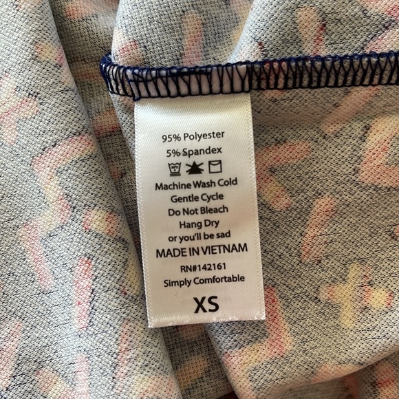 LuLaRoe Cassie Blue Multicolored Geometric Print High Waist Casual Pencil Skirt - Picture 10 of 10